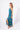 Back view of floral multicolor green blue Laura Empire Waist Maxi Dress empire waist relaxed fit resort