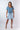 Front view of multicolor light blue white Taylor Skater Knit Skirt A-line silhouette easy fit resort