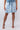 Close-up of silky-soft knit on multicolor light blue white Taylor Skater Knit Skirt print placement varies