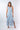 Front view of multicolor light blue white Lulu Sleeveless Fringe-Hem Maxi Knit Dress maxi silhouette resort