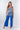 Front view of blue Jenna Relaxed Leg Knit Pants relaxed wide-leg silhouette easy fit resort