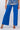 Close-up of silky-soft knit on blue Jenna Relaxed Leg Knit Pants smooth texture wide-leg finish