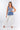 Front view of blue cool-toned multicolor Emily V-Neck Knit Tank Top relaxed silhouette easy fit resort