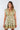 Close-up of super-soft rayon on floral soft blue Lori Flutter-Sleeve V-Neck Ruffle Dress print varies