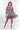 Front view of floral pink Grace Convertible Off-Shoulder 46115 Sleeve Ruffle Dress relaxed silhouette resort