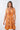 Close-up of super-soft rayon on floral yellow gold Olivia Tie-Front Ruffle Dress print placement varies