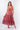 Front view of floral purple pink Sandra Tie-Front Ruffle Maxi Dress maxi silhouette relaxed fit resort