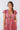 Close-up of super-soft rayon on floral purple pink Sophie Tie-Front High Low Dress With Flutter Sleeves print