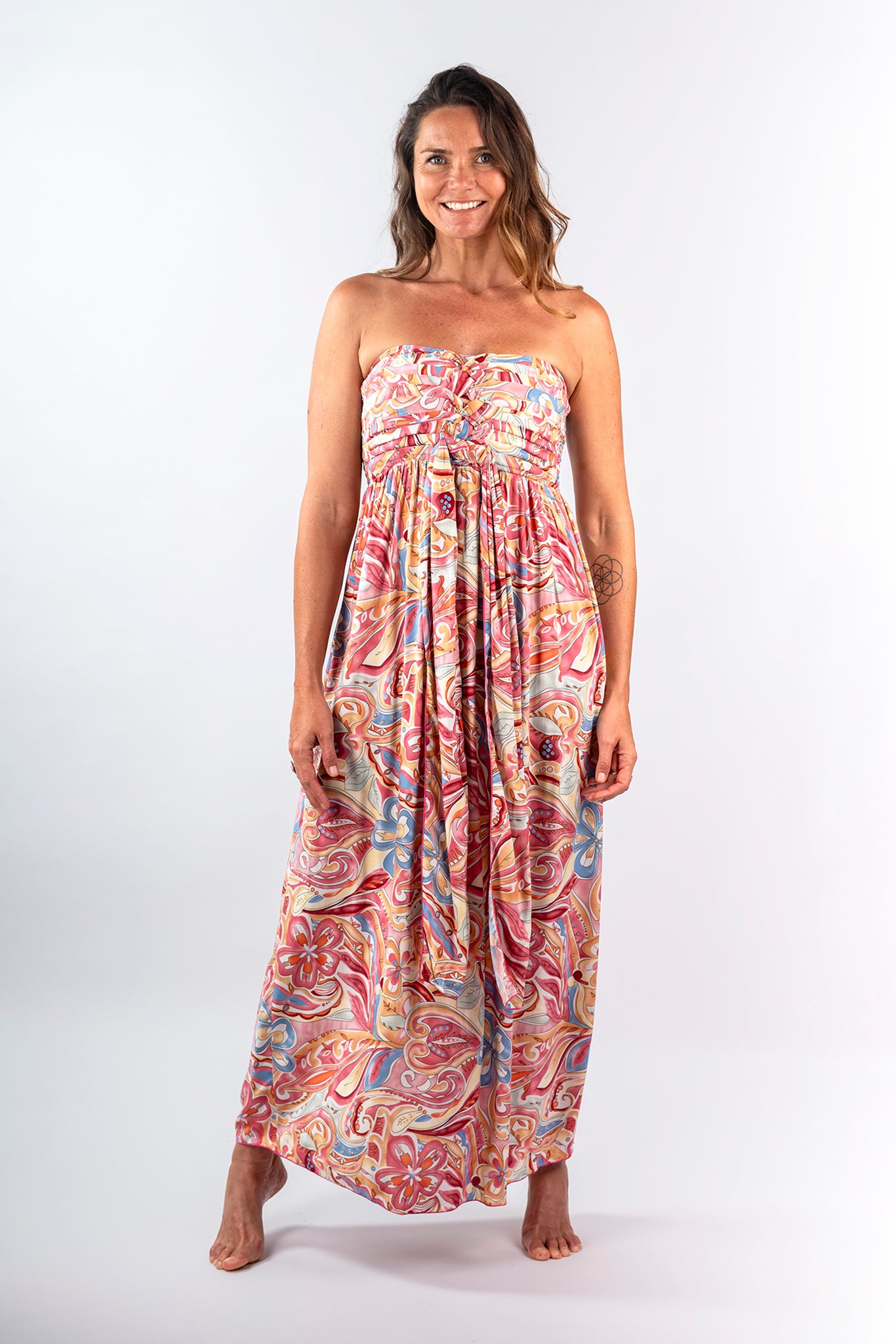 pleated bodice maxi dress Katy Pleated Bodice Maxi Dress in Lemon