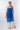 Front view of blue Ava Strapless Pleated Bodice Maxi Dress strapless silhouette relaxed fit resort