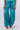 Close-up of super-soft rayon on green tie-dye blue Josephine Mock Wrap Pants artisanal tie-dye finish