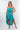 Front view of green tie-dye blue Ivy Strapless High-Low Midi Dress strapless silhouette relaxed fit resort