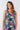 Close-up of super-soft rayon on floral Anna V-Neck Mandarin Collar Dress multicolor print placement varies