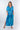 Front view of blue green tie-dye Greta Short Sleeve Maxi Dress With Pockets maxi silhouette relaxed fit