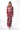 Front view of tropical multicolor red JoJo Convertible Off-Shoulder 46115 Sleeve Top relaxed silhouette resort