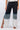 Close-up of super-soft rayon on white gray black Nina Straight Leg Pants With Slits print placement varies