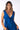 Close-up of super-soft rayon on blue Abbey Deep V-Neck Maxi Dress hand-dipped ombre artisanal finish