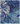 Detail of blue cool-toned multicolor Emily V-Neck Knit Tank Top chrysanthemum print fabric texture finish