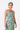 Side view of floral multicolor Ava Strapless Pleated Bodice Maxi Dress fluid drape relaxed fit coastal