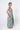 Back view of floral multicolor Ava Strapless Pleated Bodice Maxi Dress pleated bodice resort ready