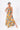 Detail of floral multicolor yellow Laura Empire Waist Maxi Dress With Slits super-soft rayon finish