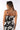 Back detail of floral black white Beth Sweetheart Midi Knit Dress adjustable straps artisanal finish