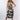 Front view of floral black white Beth Sweetheart Midi Knit Dress sweetheart neckline empire waist resort