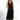 Front view of black Christina V-Neck Wide-Leg Knit Jumpsuit wide-leg silhouette relaxed fit resort