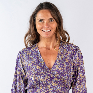 Kiera 3/4 Sleeve Ruffle Wrap Top