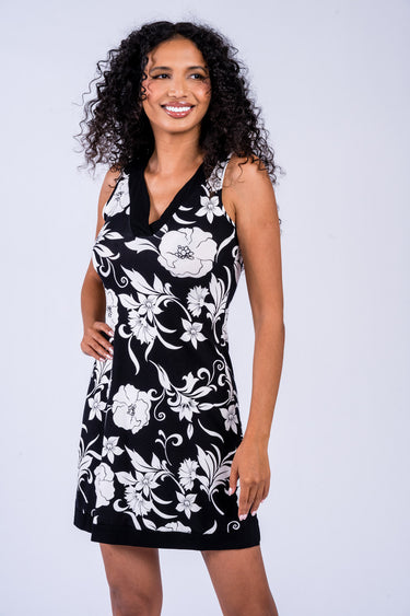 Trisha Above-Knee V-Neck Knit Dress
