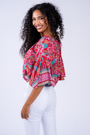 Madison Convertible Off-Shoulder Ruffle Top