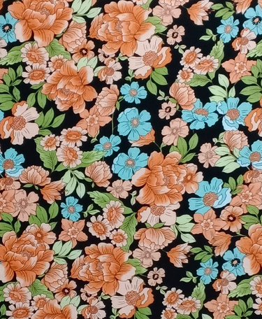 Detail of floral pink Olivia Tie-Front Ruffle Dress super-soft rayon tie-front finish