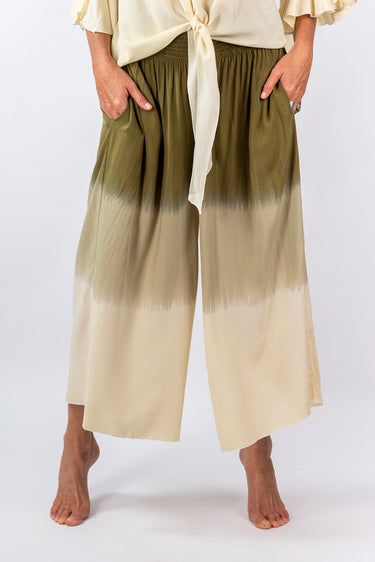 Ella Wide-Leg Ankle Pants With Pockets