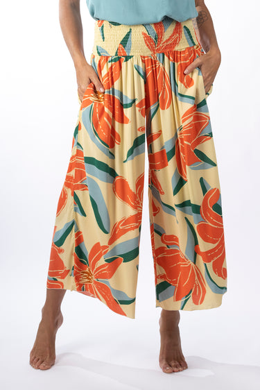 Ella Wide-Leg Ankle Pants With Pockets