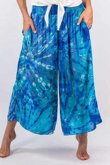 Ella Wide-Leg Ankle Pants With Pockets